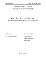báo cáo thực tập tổng hợp khoa quản trị doanh nghiệp tại  Công ty TNHH Thương mại cảnh quan Hoàng Gia