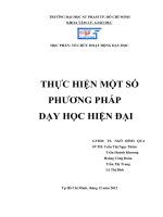 TIỂU LUẬN TỔ CHỨC HOẠT ĐỘNG DẠY HỌC THỰC HIỆN MỘT SỐ PHƯƠNG PHÁP DẠY HỌC HIỆN ĐẠI
