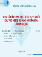 Nội dung chuyên đề “Đánh giá tình hình sạt lở và bồi tụ ven biển khu vực ĐBSCL bằng phương pháp viễn thám”