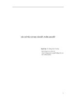 Các chỉ tiêu cơ học của đất,phân loại đất