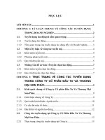 Nâng cao hiệu quả công tác Tuyển dụng tại Công ty Cổ phần Đầu Tư Và Thương Mại Sơn Phúc