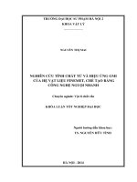 NGHIÊN CỨU TÍNH CHẤT TỪ VÀ HIỆU ỨNG GMI CỦA HỆ VẬT LIỆU FINEMET, CHẾ TẠO BẰNG CÔNG NGHỆ NGUỘI NHANH