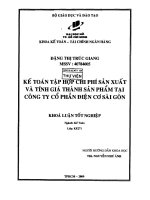 Kế toán tập hợp chi phí sản xuất và tính giá thành sản phẩm tại công ty cổ phần điện cơ sài gòn