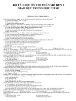 BỘ TÀI LIỆU ÔN THI PHẦN MÔ ĐUN 5 GIÁO DỤC TRUNG HỌC CƠ SỞ