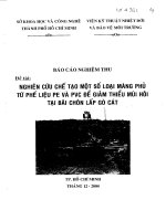 Nghiên cứu chế tạo một số loại màng phủ từ phế liệu polymer để giảm thiểu mùi hôi tại bãi chôn lắp Gò Cát