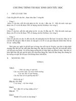 Chương trình thi học sinh giỏi khối tiểu học 2014  2015