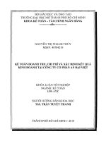 Kế toán doanh thu, chi phí và xác định kết quả kinh doanh tại công ty cổ phần an đại việt