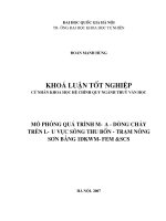 Mô phỏng quá trình ma - dòng chảy trên lu vực sông Thu Bồn - trạm Nông sơn bằng 1DKwm- fem &SCS