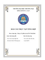 báo cáo thực tập tổng hợp khoa kinh tế luật tại Công ty Cổ phần vận tải Ô tô Ninh Bình