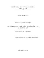 PHƯƠNG PHÁP GIẢI MỘT SỐ BÀI TẬP VẬT LÍ THỐNG KÊ