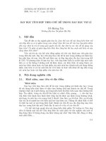 Đề tài dạy học tích hợp theo chủ đề trong dạy học vật lí   đỗ hương trà