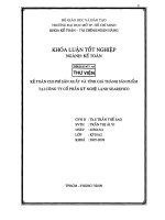 Kế toán chi phí sản xuất và tính giá thành sản phẩm tại công ty cổ phần kỹ nghệ lạnh SEAREFICO