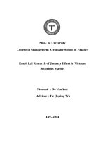 Empirical Research of January Effect in Vietnam Securities Market