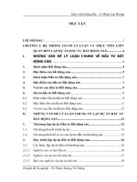 Nghiên cứu công tác lập dự án đầu tư xây dựng tòa nhà hỗn hợp Sông Đà – Hà Đông tại Công ty Cổ phần Đầu tư Xây dựng và Phát triển Đô thị Sông Đà