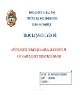 Tiểu luận môn Lý thuyết công ty NHỮNG NGƯỜI CÓ LIÊN QUAN ĐẾN LỢI ÍCH CÔNG TY VÀ VẤN ĐỀ ĐẠO ĐỨC TRONG KINH DOANH