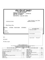 Tài liệu kỹ thuật Áo sơ mi nam tay ngắn có túi bổ ngực có nắp, xếp ply thân sau