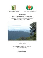 KẾT QUẢ ĐIỀU TRA ĐỘNG VẬT HOANG DÃ Ở KHU BẢO TỒN THIÊN NHIÊN HANG KIAPÀ CÒ HUYỆN MAI CHÂU, TỈNH HÒA BÌNH