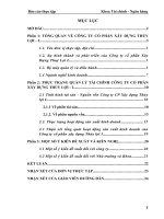 Thực trạng quảng lý tài chính công ty cổ phần Xây dựng Thủy lợi I