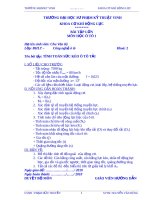 Bài tập lớn môn học ô tô tính toán sức kéo ô tô