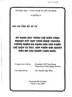 Áp dụng quy trình chế biến công nghiệp kết hợp truyền thống nhằm đa dạng hóa sản phẩm chế biến từ thịt, góp phần giải quyết đầu ra cho người chăn nuôi