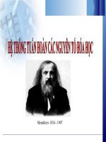 Chuyên đề HỆ THỐNG TUẦN HOÀN CÁC NGUYÊN TỐ HÓA HỌC - đại học