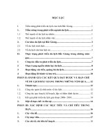 XÁC ĐỊNH KẾ HOẠCH PHÁT TRIỂN NGÀNH DU LỊCH Ở BẮC GIANG GIAI ĐOẠN 2011 – 2015