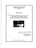 Nghiên cứu ổn định kỹ thuật sản xuất và sử dụng hai chế phẩm vi sinh PROBACT và ECOBACT trong nuôi tôm