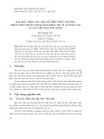 Đề tài dạy học theo góc một số kiến thức chương chất lỏng trong sách giáo khoa vật lí 10 nâng cao và các kết quả thu được   đỗ hương trà, trần la giang