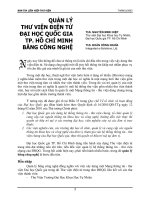 QUẢN LÝ THƯ VIỆN ĐIỆN TỬ ĐẠI HỌC QUỐC GIA TP. HỒ CHÍ MINH BẰNG CÔNG NGHỆ