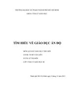 Tiểu luận môn Lịch sử giáo dục thế giới TÌM HIỂU VỀ GIÁO DỤC ẤN ĐỘ