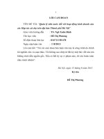 luận văn thạc sĩ Quản lý nhà nước đối với hoạt động kinh doanh của các Hợp tác xã chợ trên địa bàn Thành phố Hà Nội