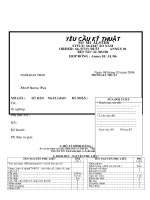 Tài liệu kỹ thuật Áo sơ mi nam tay ngắn có túi bổ thân trước thân sau không ly