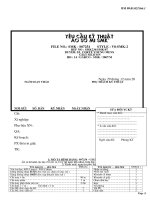 Tài liệu kỹ thuật Áo sơ mi nam nẹp phối cửa tay, có một túi ngực đáy nhọn, vạt bầu