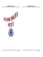 Đề cương ôn tập toán lớp 10 học kì 2