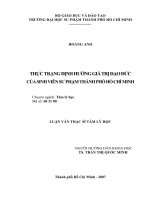 Thực trạng định hướng giá trị đạo đức của sinh viên sư phạm thành phố Hồ Chí Minh