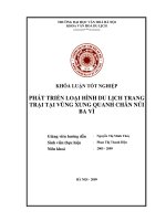 Phát triển loại hình du lịch trang trại tại vùng xung quanh chân núi ba vì