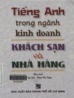 Tiếng Anh trong ngành kinh doanh khách sạn và nhà hàng