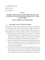 TÌM HIỂU VỀ HOẠT ĐỘNG DOANH NGHIỆP LIÊN QUAN ĐẾN TÀI CHÍNH, NHÂN SỰ,TỔ CHỨC HOẶC MARKETING CỦA MỘT DOANH NGHIỆP. DOANH NGHIỆP GIÀY THƯỢNG ĐÌNH.