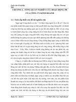 Một số giải pháp nâng cao hoạt động PR của Công ty Cổ phần Đầu tư Thương Mại HB tại Miền Bắc