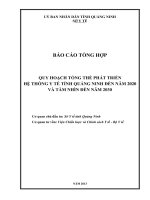 Quy hoạch tổng thể phát triển hệ thống y tế tỉnh Quảng Ninh đến năm 2020 và tầm nhìn đến năm 2030