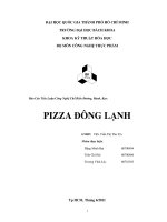 đề tài sản xuất PIZZA ĐÔNG LẠNH