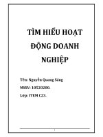 TÌM HIỂU HOẠT ĐỘNG DOANH NGHIỆP Tìm hiểu về công ty Petrolimex.