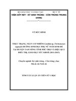 Thực trạng, nguy cơ nhiễm Candida sp, Trichomonas vaginalis đường sinh dục ở phụ nữ tuổi sinh đẻ tại huyện Tam Nông tỉnh Phú Thọ và hiệu quả điều trị, giáo dục sức khoẻ (2011–2013)