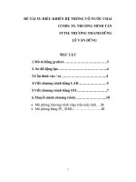 BAI TAP BLC ĐIỀU KHIỂN HỆ THỐNG VÔ NƯỚC CHAI