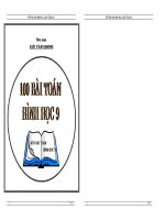 100 bài toán hình học lớp 9 chọn lọc