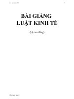 bài giảng luật kinh tế