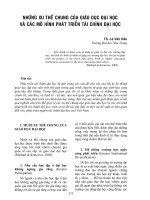 Những xu thế chung của giáo dục đại học và các mô hình phát triển tài chính đại học