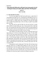 ĐỒ ÁN Ứng dụng hệ thống sản xuất sạch hơn trong quản lý môi trường  tại công ty cổ phần giấy xuất khẩu Thái Nguyên