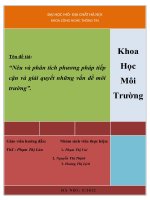 Nêu và phân tích phương pháp tiếp cận và giải quyết những vấn đề môi trường