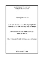 Giáo dục hành vi văn hóa học tập cho sinh viên các trường đại học sư phạm